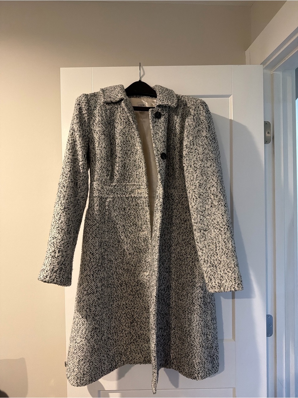 J. Crew Gray Tweed Pea Coat